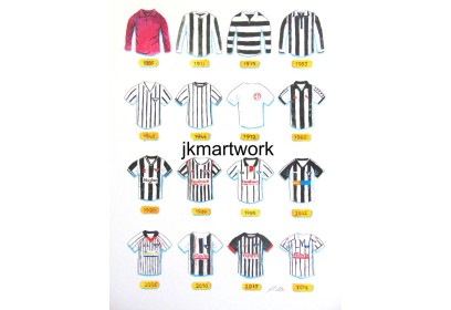 Dunfermline FC Retro Shirts Wall Art Print